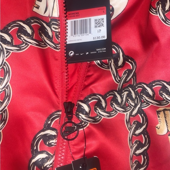 Nike glam dunk, red and gold chain bomber jacket - Picture 5 of 5